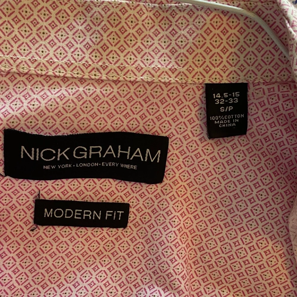Men's Light Pink Button-Down Shirt - Picture 3 of 4